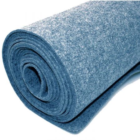 Vilt bekleed tapijt - Blauw - 200 x 500 cm